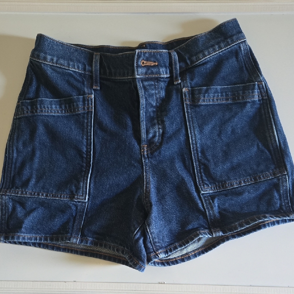 Express Blue Jean Shorts MID RISE
